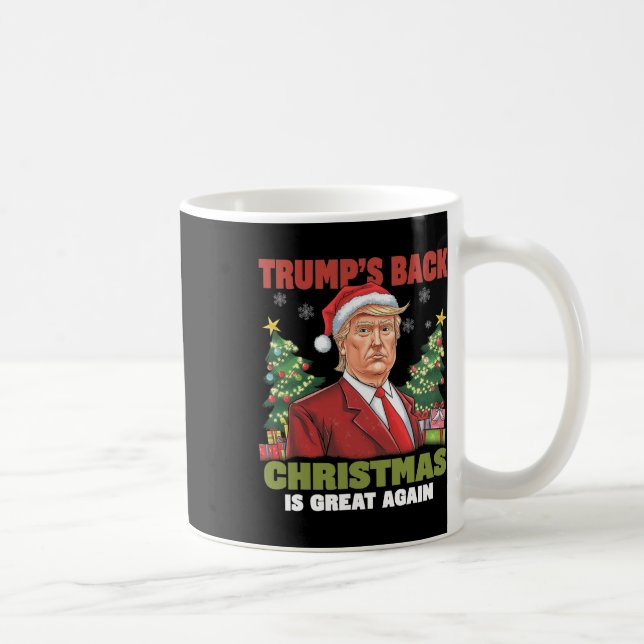 Santa Trump Dance Make Christmas Great Again Ugly  Coffee Mug (Right)