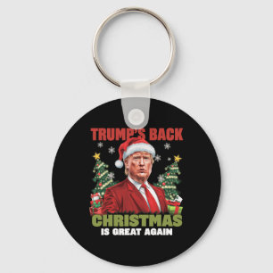 Santa Trump Dance Make Christmas Great Again Ugly  Keychain