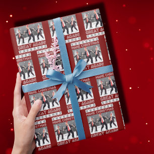 Santa Trump Dance Make Christmas Great Again Wrapping Paper
