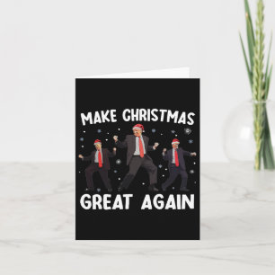Santa Trump Dance Make Christmas Great Again Xmas Card