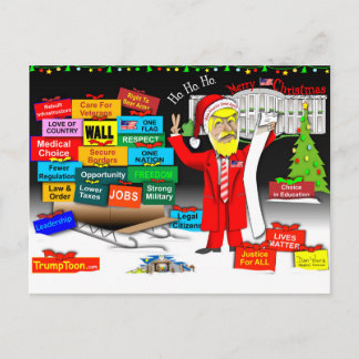 Santa Trump Holiday Postcard