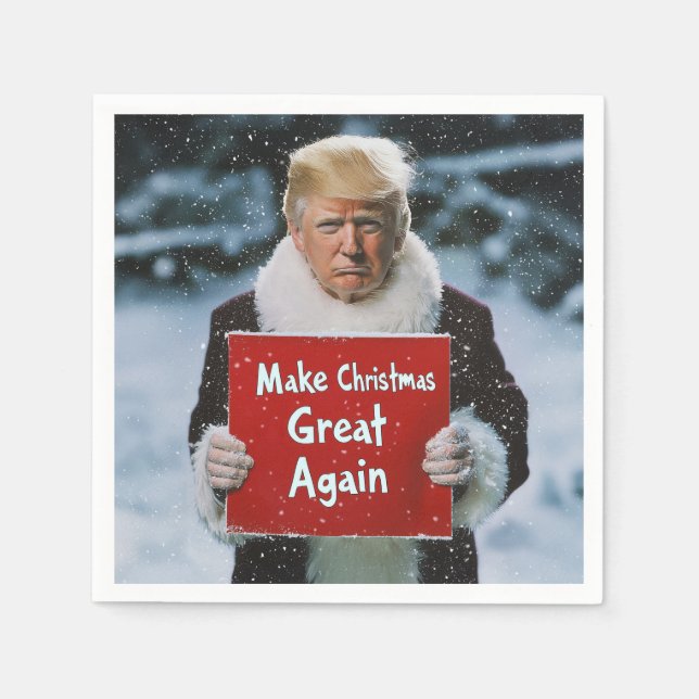Santa Trump: “Make Christmas Great Again” Napkins (Front)