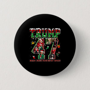 Santa Trump Make Christmas Great Again Ugly Xmas P Button