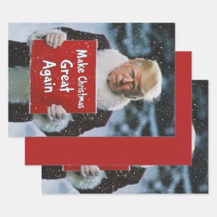 Santa Trump: “Make Christmas Great Again” Wrapping Paper Sheets