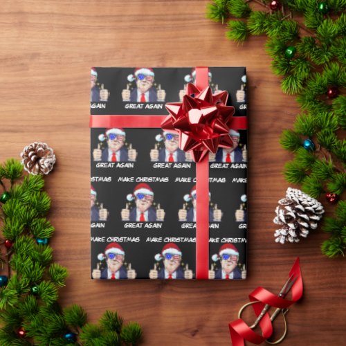 Santa Trump Make Christmas Great Again Xmas Wrapping Paper