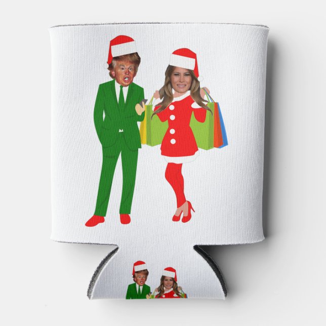 santa trump melania can cooler (Front)