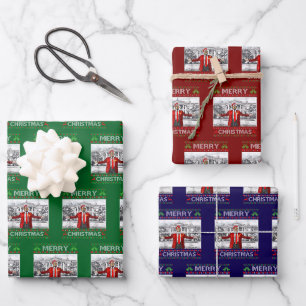 Santa Trump Merry Christmas Ugly Xmas Wrapping Paper Sheets