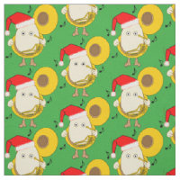 Santa Tuba Player Egghead Fabric