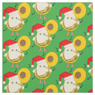 Santa Tuba Player Egghead Fabric
