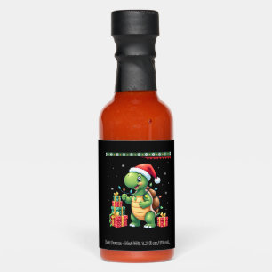Santa Turtle Christmas Ugly Sweater Funny Holiday Hot Sauces