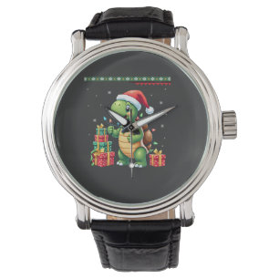 Santa Turtle Christmas Ugly Sweater Funny Holiday Watch