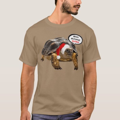 Santa Turtle hates Mitch McConnell  T_Shirt