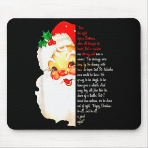 Santa Twas The Night Before Christmas Matching Paj Mouse Pad