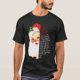 Santa Twas The Night Before Christmas Matching Paj T-Shirt