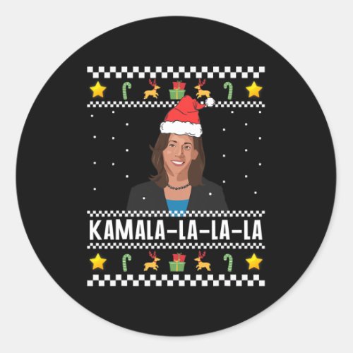 Santa Ugly Christmas Sweater Meme  Classic Round Sticker