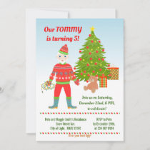 Santa Ugly Sweater Birthday Party  Invitation