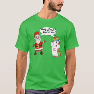 Santa Unicorn Christmas Shirt - Funny Holiday Tee