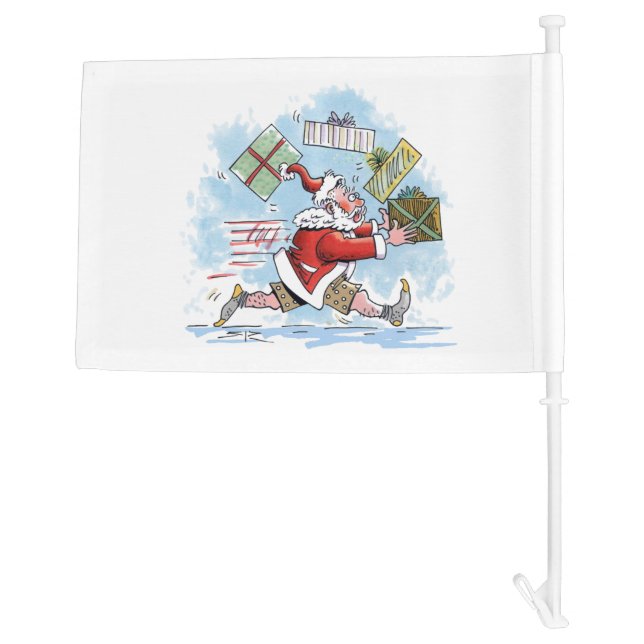 Santa Unprepared car and boat flag (Back)
