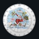 Santa Unprepared dartboard<br><div class="desc">Santa Unprepared dartboards for darts players aiming to have a good time this Christmas. Santa Unprepared is Steamy Raimon original cartoon art.</div>