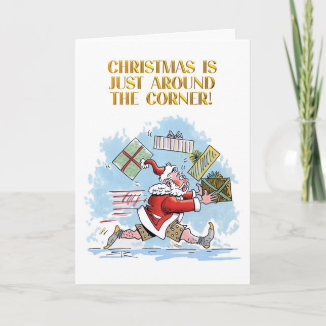 Santa Unprepared greeting card (Front)