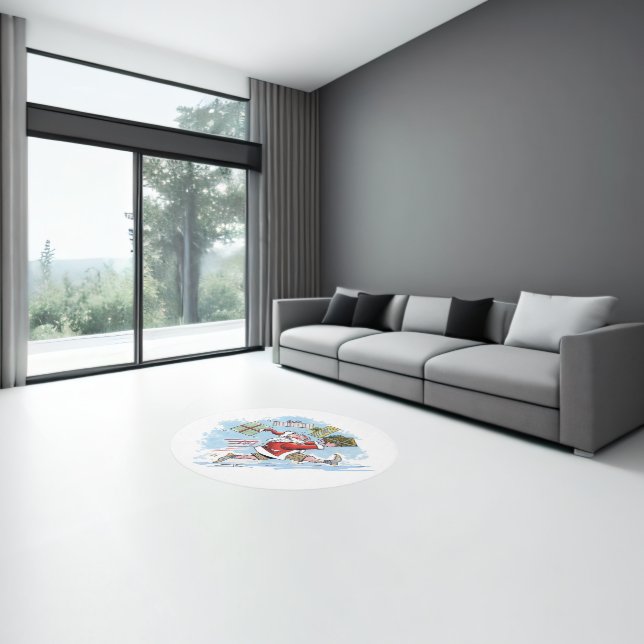 Santa Unprepared indoor round rug (Insitu (Indoor 3))