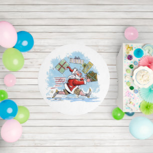 Santa Unprepared outdoor round rug