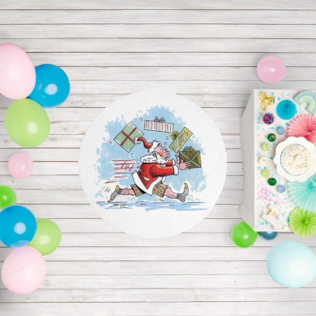 Santa Unprepared outdoor round rug (Insitu (Birthday))