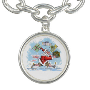 Santa Unprepared silver charm bracelet