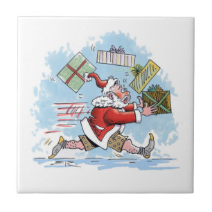 Santa Unprepared small ceramic tile