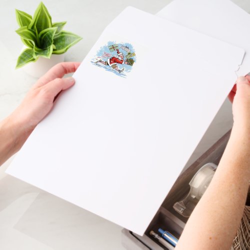 Santa Unprepared vert m shipping envelope mailers