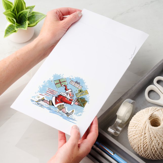 Santa Unprepared vert sm shipping envelope mailers (Desk)