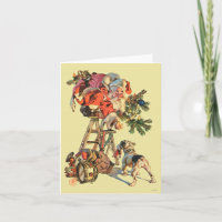 Santa Up a Ladder