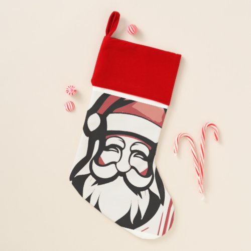 Santa Velvet Lined Christmas Stocking 