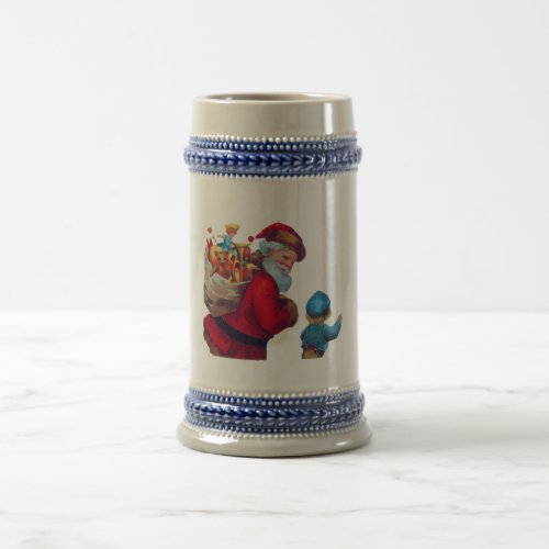 SANTA VINTAGE 2 BEER STEIN