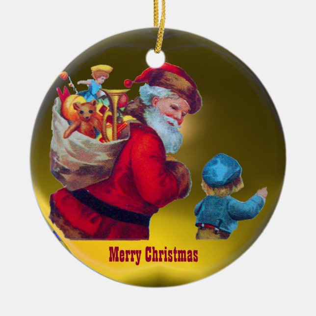 SANTA VINTAGE 2 CERAMIC ORNAMENT (Front)