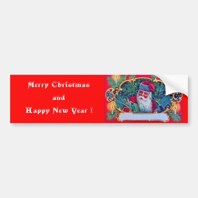 SANTA VINTAGE BUMPER STICKER (Front)