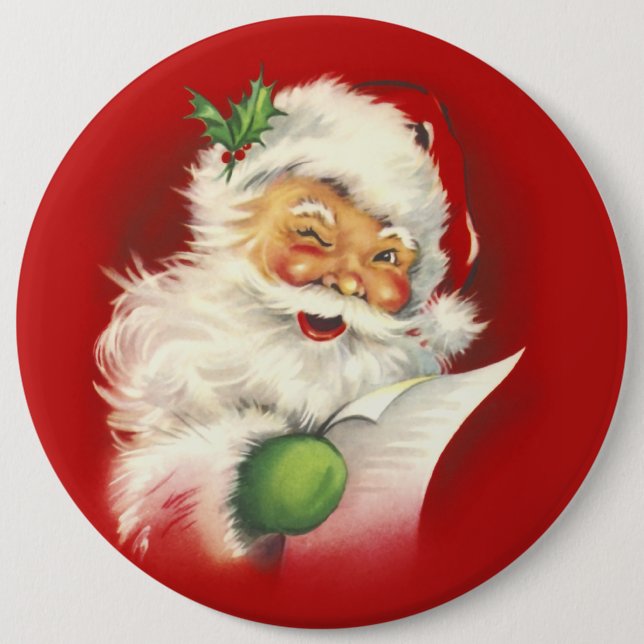 Santa Vintage Button (Front)