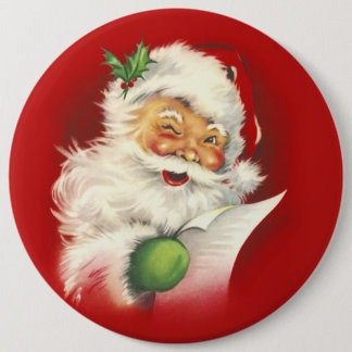 Santa Vintage Button