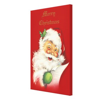 Santa Vintage Canvas Print 