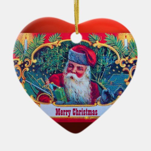 SANTA VINTAGE CERAMIC ORNAMENT