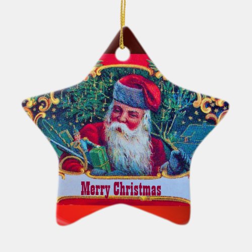 SANTA VINTAGE CERAMIC ORNAMENT