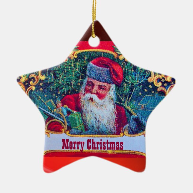 SANTA VINTAGE CERAMIC ORNAMENT (Front)