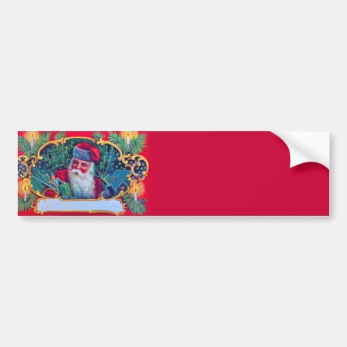 SANTA VINTAGE Christmas Bumper Sticker