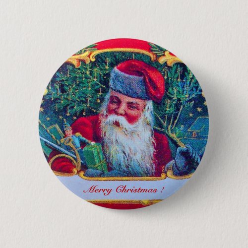 SANTA VINTAGE Christmas Button