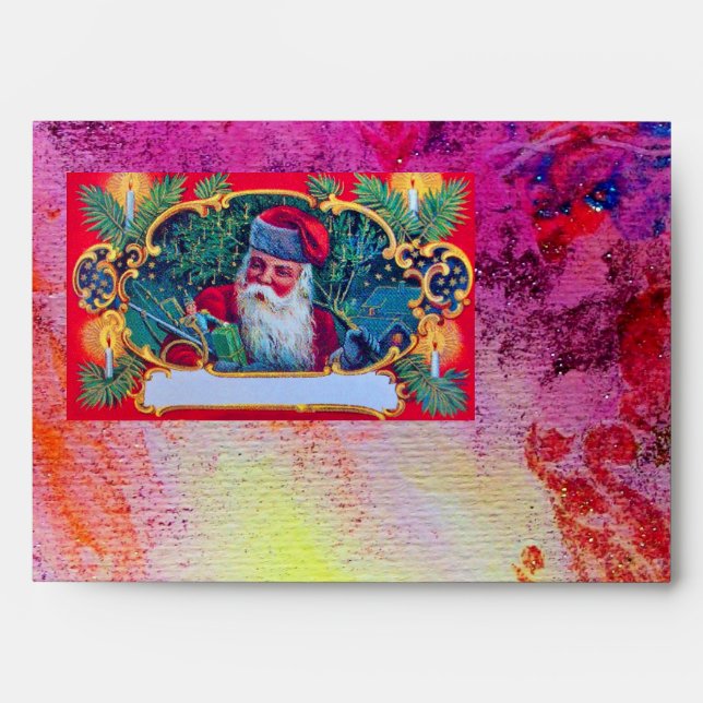 SANTA VINTAGE CHRISTMAS PARTY ENVELOPE (Front)