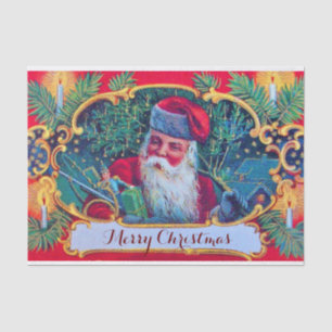 SANTA VINTAGE Christmas Tissue Paper