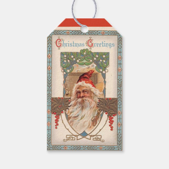 Santa Vintage Gift Tag (Front)