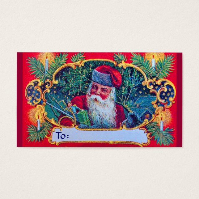 SANTA VINTAGE GIFT TAG (Front)