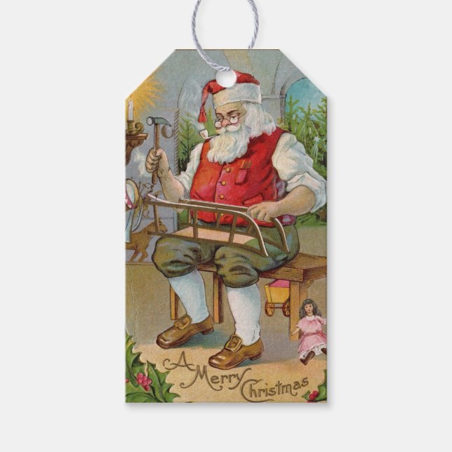 Santa Vintage Gift Tag (Front)