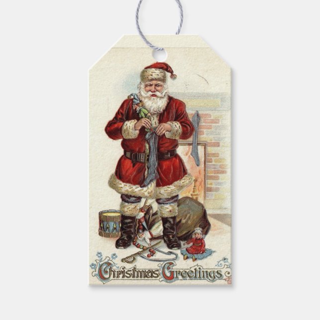 Santa Vintage Gift Tag (Front)